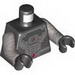 Torso Silver Armor with 2 Red Dots Print (Cyborg) / Flat Silver Arms / Black Hands
