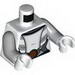 Torso SW Female Robe with Reddish Brown Belt Buckle Print (Asajj Ventress 75087) / Light Bluish Gray Arms / White Hands