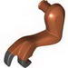 Деталь LEGO Dino Leg Small (Front) T-Rex with Black Claws Print - Left [Dark Orange], Темно-оранжевый