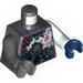 Torso Black, Dark Red, and Dark Blue Armor with Red Avengers Logo Print (Ultron MK1) / White Arm Left / Pearl Dark Gray Arm Right / Dark Blue Hand Left / Dark Bluish Gray Hand Right