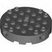 Деталь LEGO CIRCLE BRICK 6X6 W/4.85 HOLE, Темный сине-серый
