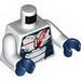 Torso Dark Blue Armor with Red Avengers Logo Print (Iron Legion) / White Arms / Dark Blue Hands