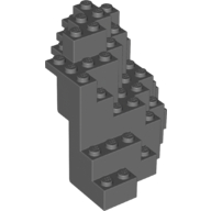Деталь LEGO MOUNTAIN BRICK 8X8X6, Темный сине-серый
