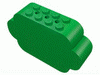 Набор LEGO Brick, Modified 2 x 8 x 4 Triple Curved Ends with 7 Pears Print, Зеленый