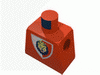 Набор LEGO Torso Castle Royal Knights Lion Head on Red/White Shield Print / White Arms / Yellow Hands, Красный