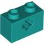 Набор LEGO Technic Brick 1 x 2 with Axle Hole Type 1, Темно-бирюзовый