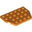 Набор LEGO Wedge Plate 4 x 6 Cut Corners, Оранжевый