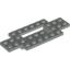 Набор LEGO Vehicle, Base 4 x 10 x 2/3 with 4 x 2 Recessed Center with Smooth Underside, Светло-серый