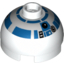 Деталь LEGO FINAL BRICK 2X2 "R2-BLUE", Не определен