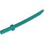 Набор LEGO Minifig Sword Katana [Octagonal Guard], Темно-бирюзовый