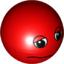 Набор LEGO Duplo Ball for Ball Tube with Wavy Smile and Black and White Eyes with Eyelids Print, Красный