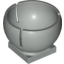 Набор LEGO Cylinder Hemisphere 2 x 2 Ball Turret Socket Base, Светло-серый