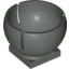 Набор LEGO Cylinder Hemisphere 2 x 2 Ball Turret Socket Base, Темно-серый
