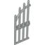Набор LEGO Gate 1 x 4 x 9 Arched with Bars and Three Studs, Светло-серый