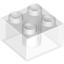 Набор LEGO Brick 2 x 2, Glitter Trans-Clear