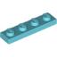 Набор LEGO Plate 1 x 4, Небесно-голубой