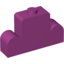 Набор LEGO Brick Curved 1 x 4 x 2 Centre Stud Top [aka Fabuland Radiator], Пурпурный