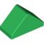 Набор LEGO Slope 45В° 2 x 1 Double with Ovoid Bottom Pin, Зеленый