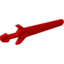 Набор LEGO Minifig Sword [Greatsword Angular], Красный