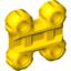 Набор LEGO Technic, Spike Connector Flexible with Four Holes, Flat Center, Желтый