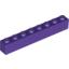 Набор LEGO Brick 1 x 8, Темно-фиолетовый