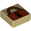 Набор LEGO Tile  1 x  1 with Padlock Print, Tan