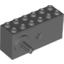 Набор LEGO Windup Motor 2 x 6 x 2 1/3 with Raised Shaft Base - Long Axle, Темный сине-серый