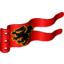 Деталь LEGO FLAG 4X2X1 DEC DRAGON, Не определен