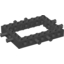 Набор LEGO Technic Brick 6 x 8 Open Center with 2 Fixed Rotatable Friction Pins on 3 Sides, Черный
