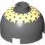 Набор LEGO Brick Round 2 x 2 Dome Top with Black Spots on Yellow Print (Buzz Droid), Темный сине-серый