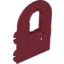 Набор LEGO Door 1 x 4 x 6 Round Top with Window and Keyhole, Nonreinforced Edge, Темно-красный