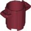 Набор LEGO Container, Trash Can with 2 Cover Holders, Темно-красный