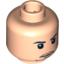 Набор LEGO Minifig Head Male Thin Mouth with Chin Whiskers Print [Blocked Open Stud], Light Flesh