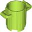 Набор LEGO Container, Trash Can with 2 Cover Holders, Лайм