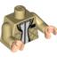 Набор LEGO Torso SW Checkered Jacket with White Undershirt Print (Leia) / Tan Arms / Light Flesh Hands, Tan