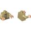 Набор LEGO Torso Layered Shirt, Rumpled Opening, Brown Belt Print / Tan Arms / Light Flesh Hands, Tan