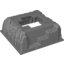 Набор LEGO Baseplate, Raised 16 x 16 No Studs with Cross Opening, 4 Holes, Темный сине-серый