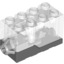 Набор LEGO Electric Sound Brick 2 x 4 x 2 Clear Top - Revving Motor Sound, Trans-Clear