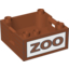 Деталь LEGO BOX WITH HANDLE 4X4X1.5, ZOO, Не определен