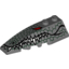 Набор LEGO Wedge 6 x 2 Left with Reptile Skin, Red Eye, White Teeth Print [7780], Темный сине-серый