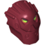Набор LEGO Minifig Head Modified Bionicle Inika Toa Jaller, Темно-красный