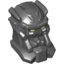 Набор LEGO Minifig Head Modified Bionicle Inika Toa Hewkii, Pearl Dark Gray