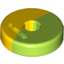 Набор LEGO Minifig Disc 2 x 2 with Marbled Lime / Yellow Pattern, Лайм