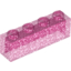 Набор LEGO Brick 1 x 4 without Bottom Tubes, Glitter Trans-Dark Pink