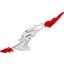 Набор LEGO Bionicle Weapon Shark Tooth Blade with Marbled Red Tips Pattern, Белый