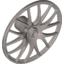 Набор LEGO Wheel Cover 7 Spoke V Shape - 36mm D., Flat Silver