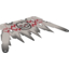 Набор LEGO Cloth Sail 30 x 20 with Red Jagged Lines and Skull Print, Tatters and Holes, Темно-серый