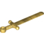 Деталь LEGO BATTLE SWORD METALL. GOLD, Не определен