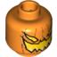 Набор LEGO Minifig Head with Evil Pumpkin Print [7786] [Blocked Open Stud], Оранжевый