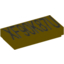 Набор LEGO Tile 1 x 2 Engraved Code for 7721-1, Желтый
